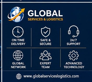 Global Services and Logistics logistics services icons